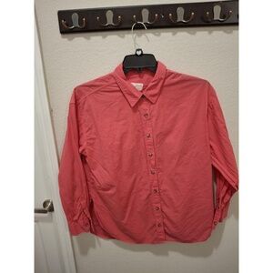 3/$15 Universal Thread Medium Pink Oversized‎ Fit Long Sleeve Button Up Shirt